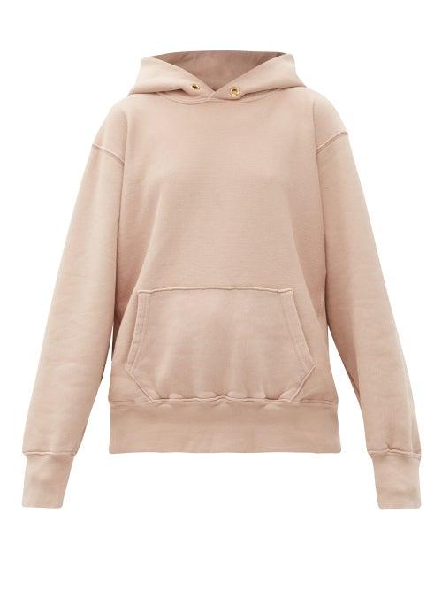 Matchesfashion.com Les Tien - Brushed-back Cotton Hooded Sweatshirt - Womens - Light Pink