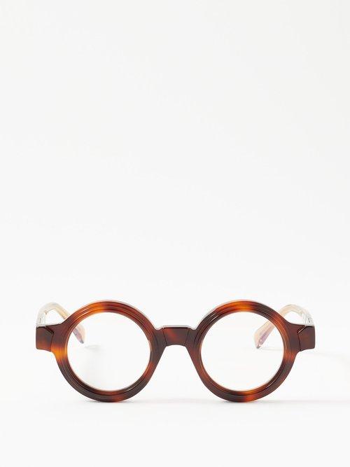 Kuboraum - S2 Round-frame Tortoiseshell-acetate Glasses - Mens - Tortoise