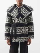 Isabel Marant Toile - Josialo Jacquard-canvas Wrap Jacket - Womens - Black White