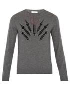Valentino Love Blade-intarsia Cashmere-blend Sweater