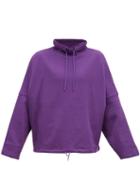 Matchesfashion.com Martine Rose - Funnel Neck Cotton Sweatshirt - Mens - Purple