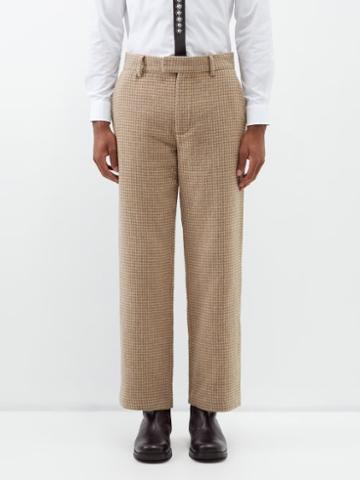 Sfr - Richie Checked Camel-hair Trousers - Mens - Camel Check