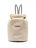 Ladies Bags Jil Sander - Logo-print Small Cotton-canvas Bucket Bag - Womens - Beige