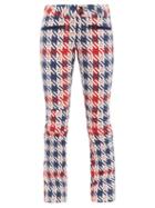 Perfect Moment - Aurora Gingham-print Flared Ski Trousers - Womens - White Multi