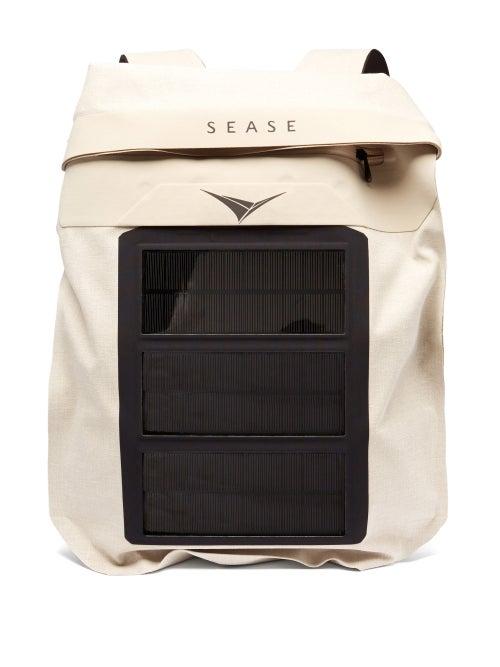 Matchesfashion.com Sease - Mission Solar Charger Linen Backpack - Mens - White