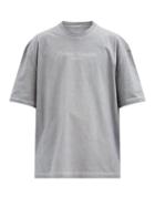 Matchesfashion.com Maison Margiela - Logo-embroidered Cotton-jersey T-shirt - Mens - Grey
