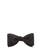 Matchesfashion.com Title Of Work - Threaded Underlay Silk Bow Tie - Mens - Black