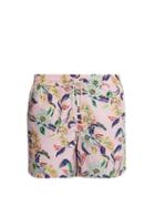 Matchesfashion.com Polo Ralph Lauren - Traveller Lotus Print Swim Shorts - Mens - Light Pink
