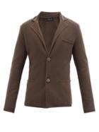 Giorgio Armani - Brick-stitch Wool-blend Cardigan - Mens - Brown