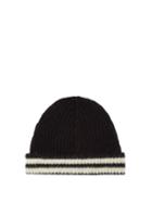 Our Legacy - Striped Wool Beanie Hat - Mens - Black White