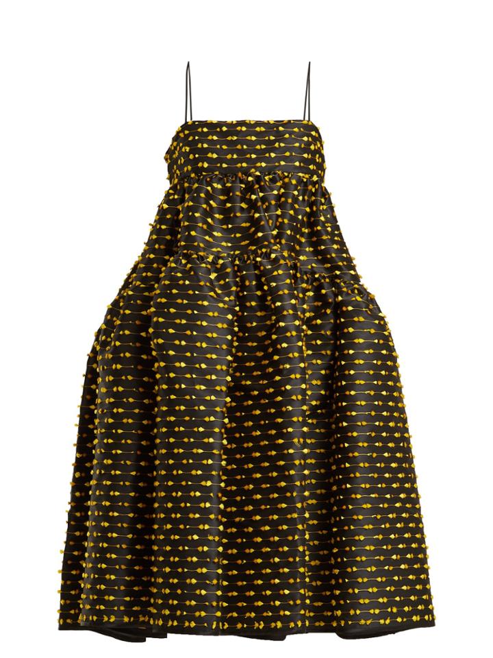 Cecilie Bahnsen Bey Square-neck Fil Coup Satin Dress