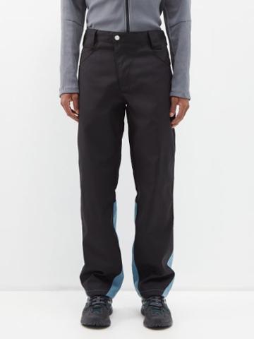 Affxwrks - Panelled Nylon Trousers - Mens - Black Blue