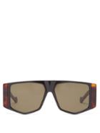 Matchesfashion.com Loewe - Flat-top Acetate Sunglasses - Mens - Black