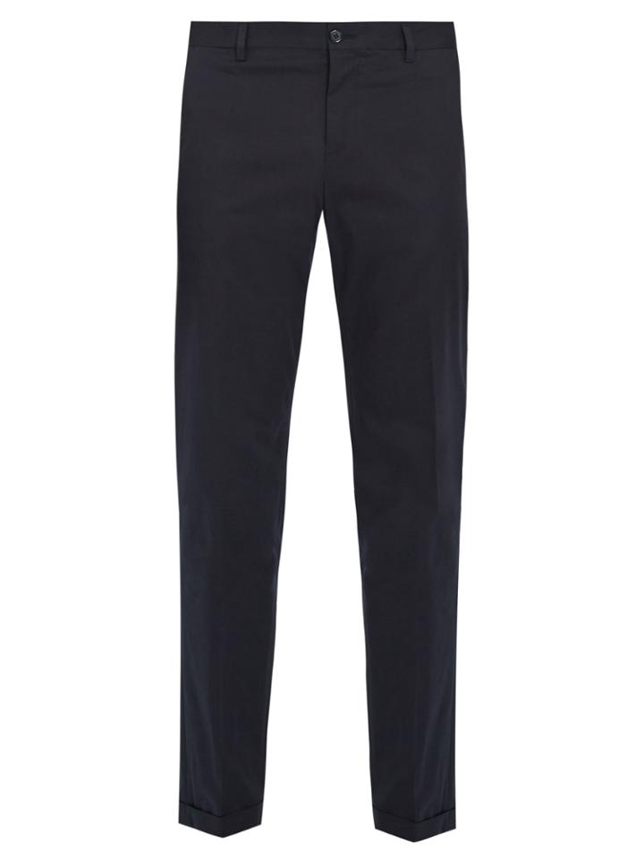 Dolce & Gabbana Slim-leg Stretch-cotton Chino Trousers