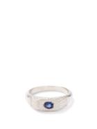 Bleue Burnham - Hand Me Down Sapphire And Sterling-silver Ring - Mens - Blue