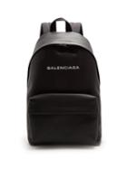 Balenciaga Logo-print Leather Backpack