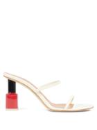 Loewe - Nail-polish Heel Leather Sandals - Womens - White