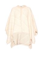 Matchesfashion.com Sonia Rykiel - Diagonal Knit Cotton Blend Poncho - Womens - White