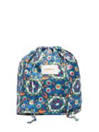 Matchesfashion.com La Doublej - Sack Kaleidoscope -print Silk-twill Drawstring Bag - Womens - Blue Multi