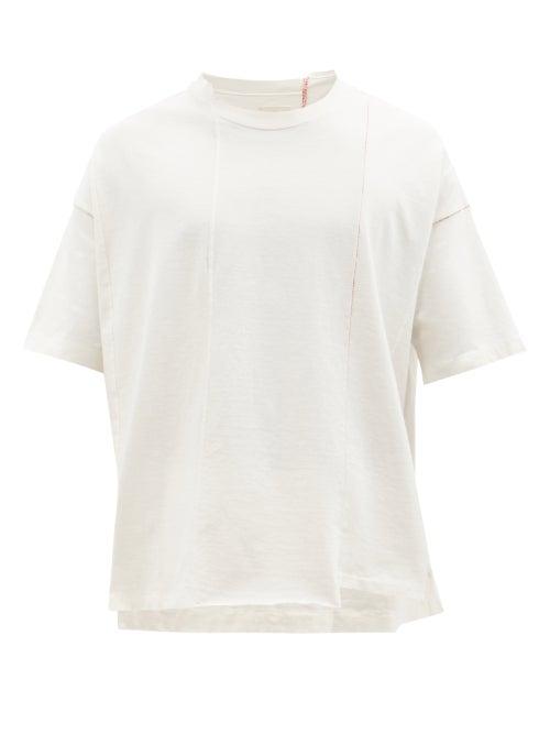 Kuro - Reconstructed Cotton-jersey T-shirt - Mens - White