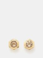 Harwell Godfrey - Hexed Smoky Topaz & 18kt Gold Earrings - Womens - Brown Multi