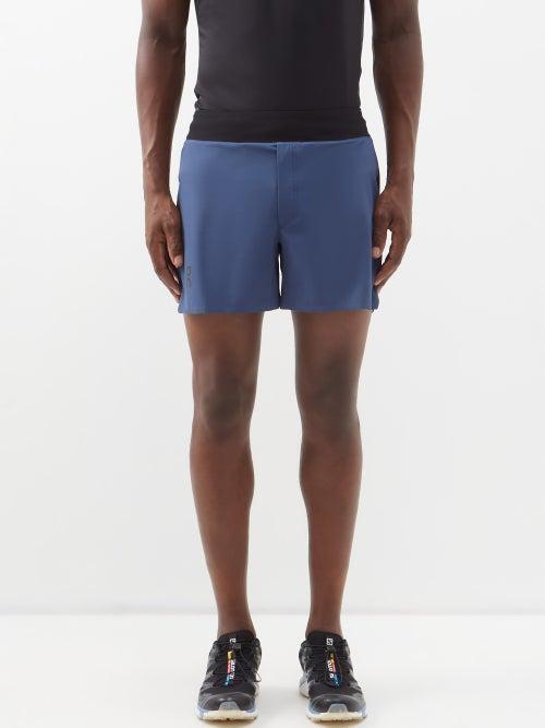 On - Recycled-blend Running Shorts - Mens - Black Blue