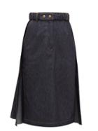 Matchesfashion.com Symonds Pearmain - Belted Denim Pencil Skirt - Womens - Denim