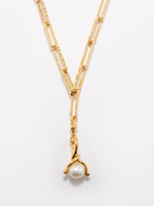 Alighieri - Celestial Raindrop Pearl Choker - Mens - Gold