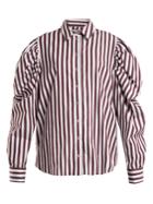 Marques'almeida Puff-sleeved Striped Cotton Shirt