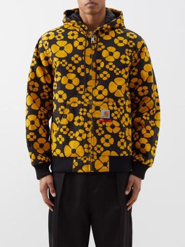 Marni X Carhartt - X Carhartt Wip Floral-print Cotton-canvas Jacket - Mens - Black Yellow