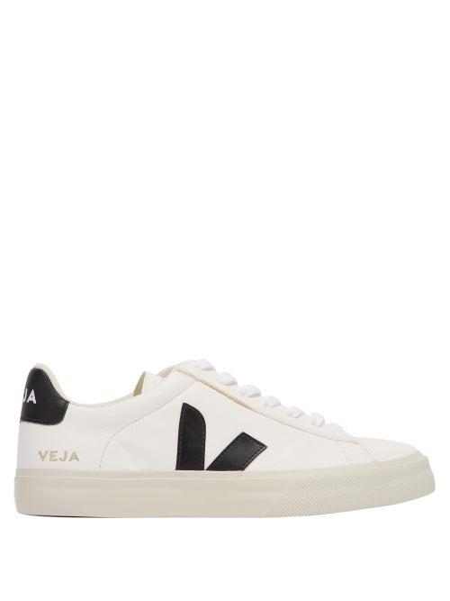 Matchesfashion.com Veja - Campo Logo Appliqu Leather Trainers - Womens - White Black