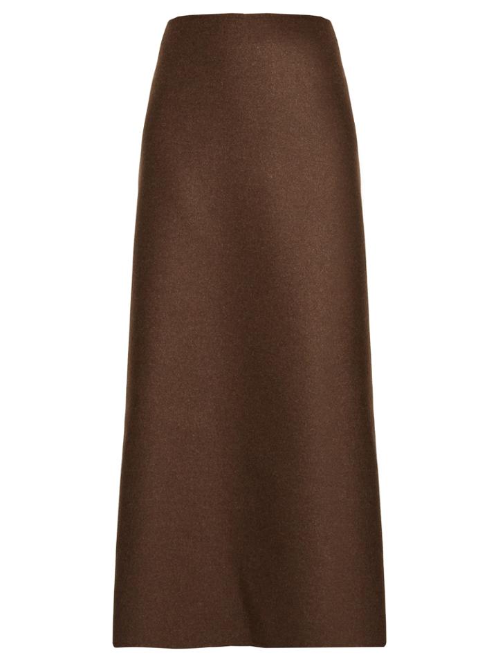 The Row Ernst High-rise Double-faced Wool Skirt