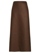The Row Ernst High-rise Double-faced Wool Skirt