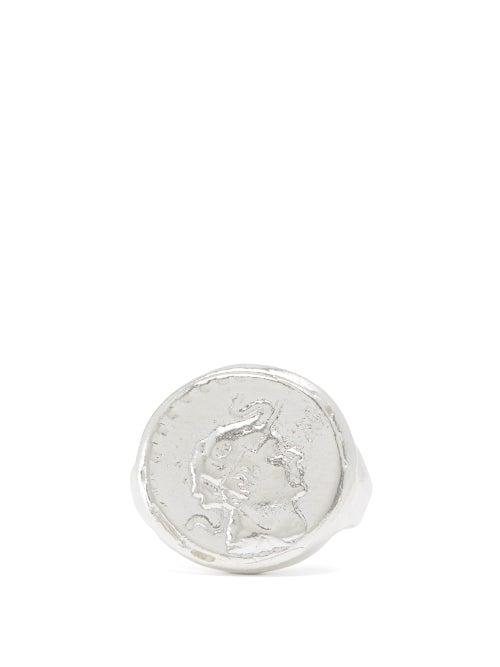 Matchesfashion.com Dear Letterman - Ahdeem Sterling Silver Signet Ring - Mens - Silver