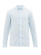 Matchesfashion.com Orlebar Brown - Giles Linen Shirt - Mens - Light Blue