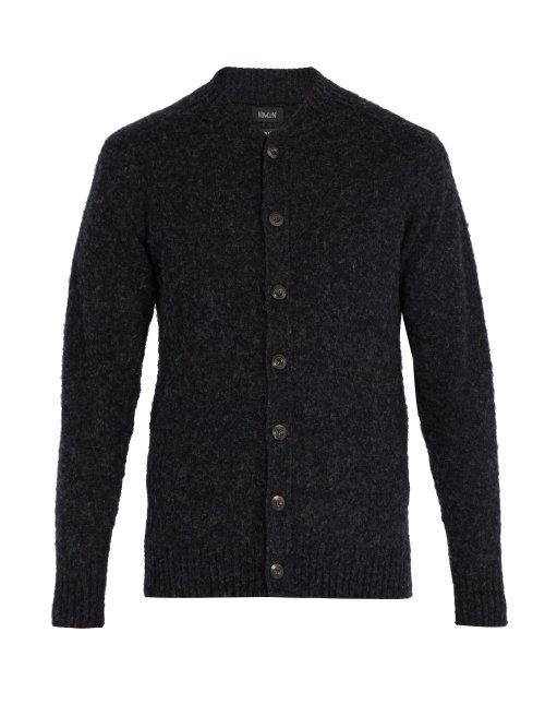 Matchesfashion.com Howlin' - Four Eyes Wool Knit Cardigan - Mens - Charcoal