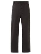 Matchesfashion.com Boramy Viguier - Straight-leg Cotton-blend Trousers - Mens - Black