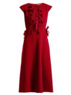 Matchesfashion.com Bottega Veneta - Bow Trimmed Shift Dress - Womens - Red