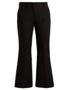 Matchesfashion.com Msgm - Slim Fit Crepe Cady Trousers - Womens - Black