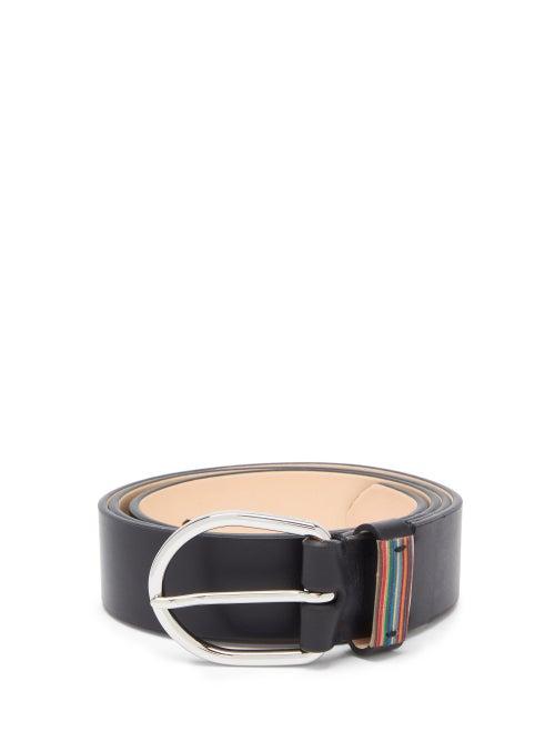 Matchesfashion.com Paul Smith - Artist Stripe Leather Belt - Mens - Black