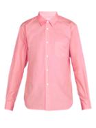 Matchesfashion.com Comme Des Garons Shirt - Logo Cotton Poplin Shirt - Mens - Pink