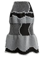 Matchesfashion.com Issey Miyake - Stag Pleated Satin Midi Skirt - Womens - Grey Multi