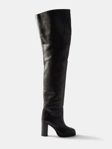 Isabel Marant - Lurna Over-the-knee Leather Boots - Womens - Black