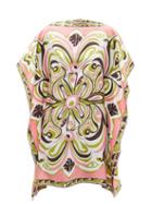 Emilio Pucci - Africana-print Silk-twill Dress - Womens - Pink Print