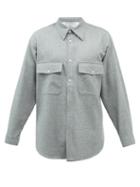 Le17septembre Homme - Flap-pocket Wool Shirt - Mens - Grey