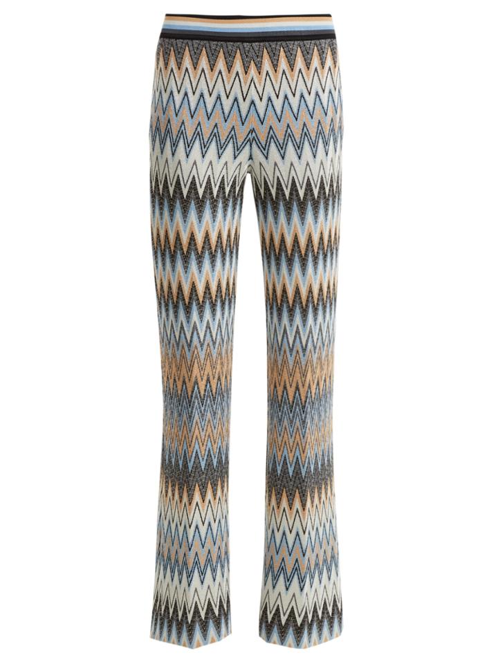 Missoni Mid-rise Flare-leg Zig-zag Pattern Trousers