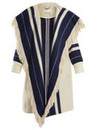 Chloé Striped Cotton And Wool-blend Blanket Coat