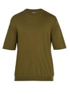 Matchesfashion.com Berluti - Crew Neck Cashmere Blend T Shirt - Mens - Khaki