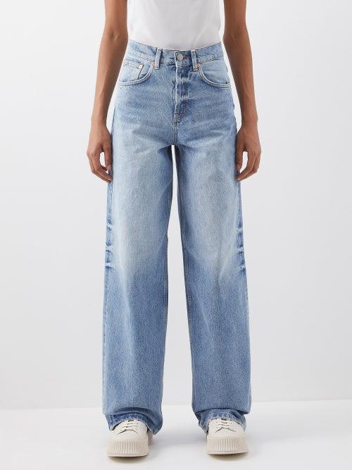 Raey - 90s Organic-cotton High-waisted Wide-leg Jeans - Womens - Blue