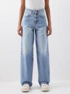 Raey - 90s Organic-cotton High-waisted Wide-leg Jeans - Womens - Blue